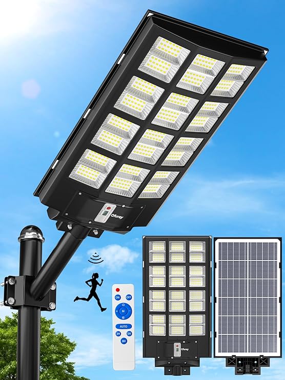 4800W Ultra-Bright Solar Street Light with Motion Sensor & Remote (3-in-1 Design)